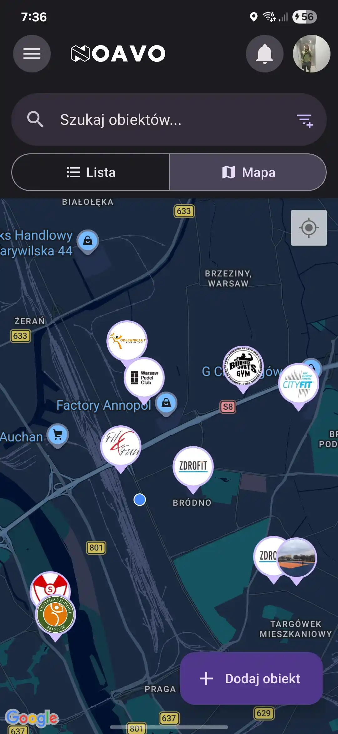 Facilities map